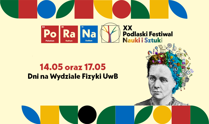 XX Podlaski Festiwal Nauki i Sztuki - 14 maja 2024 Dzień na Wydziale Fizyki UwB