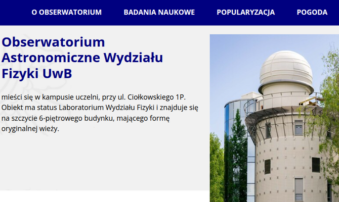 Obserwatorium Astronomiczne - nowe laboratorium